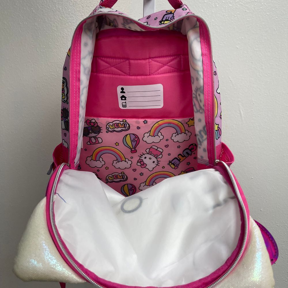 Hello Kitty Rainbow Sequin Backpack Holographic Iridescent School Bag - Picture 7 of 16